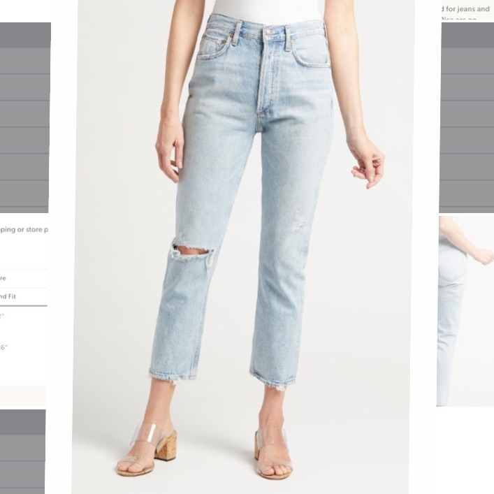 Agolde Riley High Rise Straight Jeans Nwt